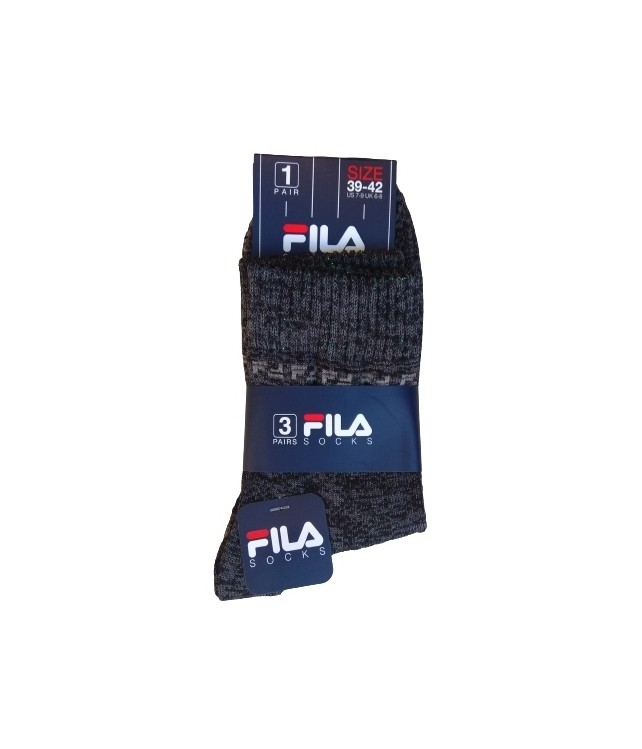 FILA WOMENS COTTON CASUAL SOCKS MIDI-3PCS- GREEN/ PINK/ BROWN