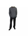 INTRIGA MENS COTTON SLEEPWEAR- BLUE/GREY- BLACK/GREY w/ STRIPES
