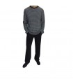 INTRIGA MENS COTTON SLEEPWEAR- BLUE/GREY- BLACK/GREY w/ STRIPES