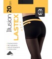MEWE WOMENS LASTEX HOSERY DAILY 20DEN - BLACK/ CARAMEL