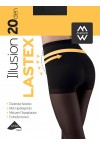 MEWE WOMENS LASTEX HOSERY w/HIGHSLIP DAILY 20DEN - BLACK/ CARAMEL