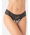 MILENA STRING WITH WIDE LACE - ANIMAL PRINT