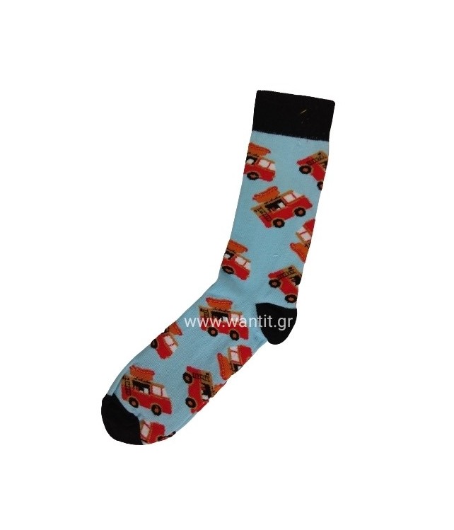 copy of PRESTIGE MENS COTTON SOCKS- BLACK  WITH RED  FOOD TRUCK