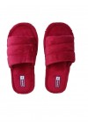 WOMENS OPEN TOE  WINTER SLIPPERS -  BORDEAUX