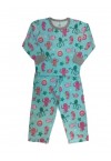GIRLS COTTON SLEEPWEAR- LIGHT BLUE WITH PINK