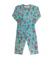 GIRLS COTTON SLEEPWEAR- LIGHT BLUE WITH PINK