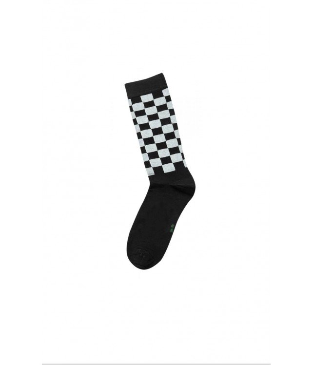 MEWE MENS COTTON BAMBOO/ BLACK WITH SQUARES