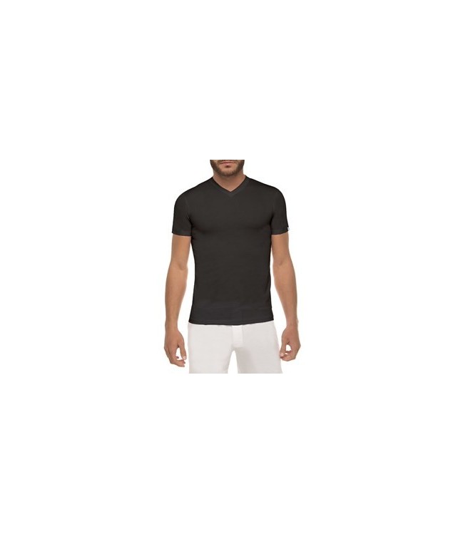 WALK ΑΝΔΡΙΚΟ T-SHIRT V-NECK ΒΑΜΒΟΟ/ ΜΑΥΡΟ