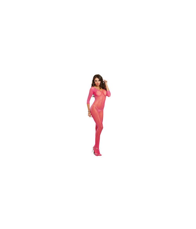 DREAMGIRL LONG SLEEVE NET BODYSUIT/ BLACK