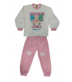 GIRLS COTTON SLEEPWEAR- WHITE/ PINK- FEATURES FRIENDS CARE BEARS