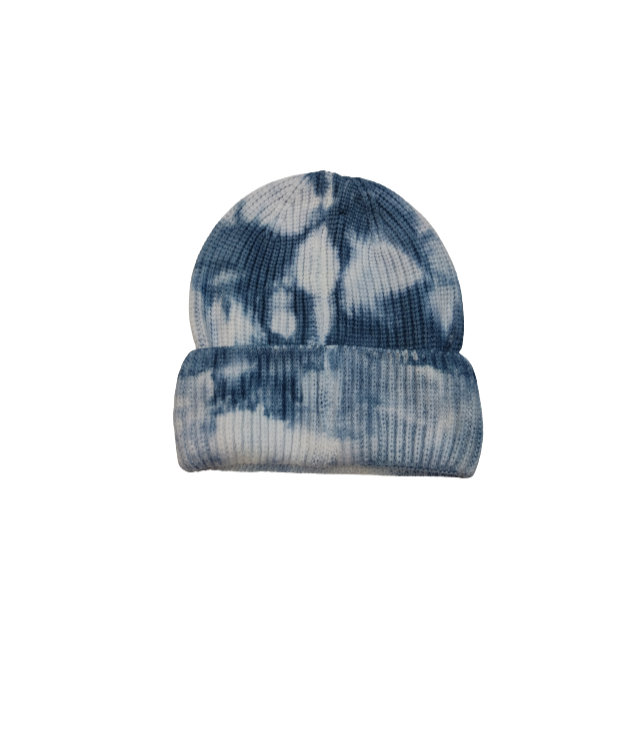 WOMENS BEANNIES TIE DIE/ PINK- BLUE- GREEN- BLACK