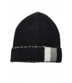 WOMENS BEANNIE HATS / BLACK - GREY- WHITE