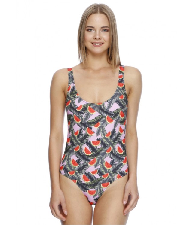 WIGGLESTEPS ONE PIECE SWIMWEAR/ GREEN WITH SLICES OF WATERMELON