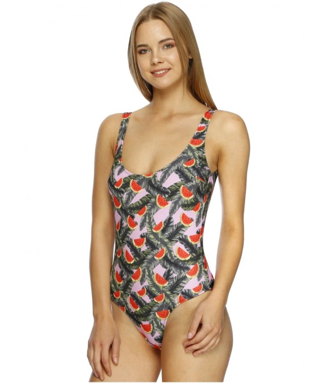 WIGGLESTEPS ONE PIECE SWIMWEAR/ GREEN WITH SLICES OF WATERMELON