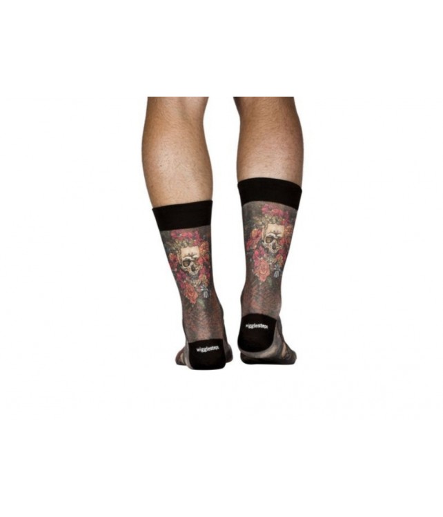 WIGGLESTEPS MENS SOCKS- SKULL AND ROSES