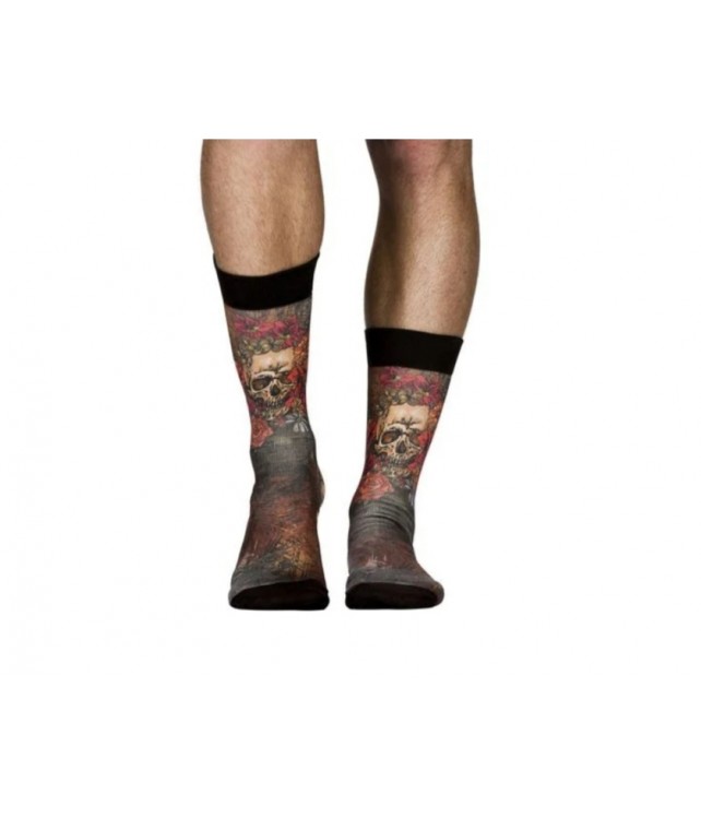 WIGGLESTEPS MENS SOCKS- SKULL AND ROSES