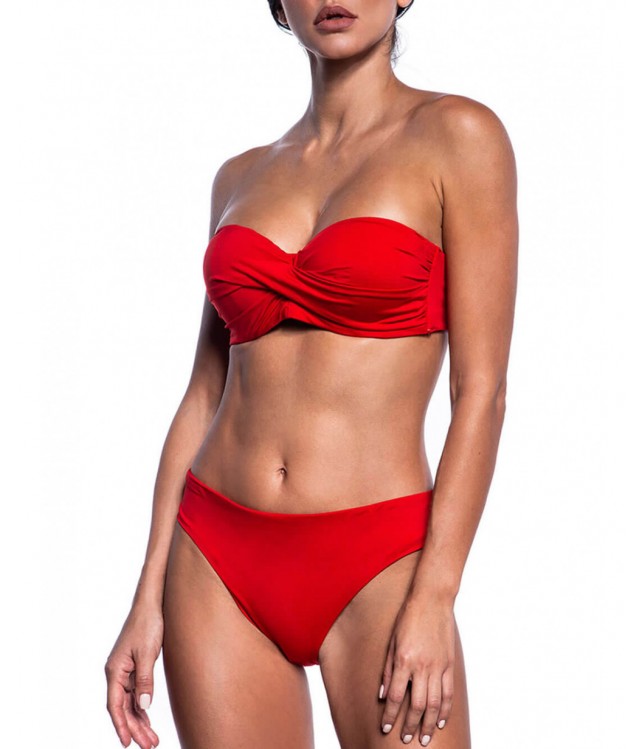 BLUEPOINT WOMENS SWIMWEAR BOTTOM TAI-RED