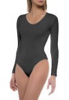 WALK WOMENS LONG SLEEVE BODYSUIT/ DARK GREY