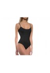 WALK WOMENS BODYSUIT w/THIN STRAP-BAMBOO-BLACK