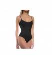 WALK WOMENS BODYSUIT w/THIN STRAP-BAMBOO-BLACK