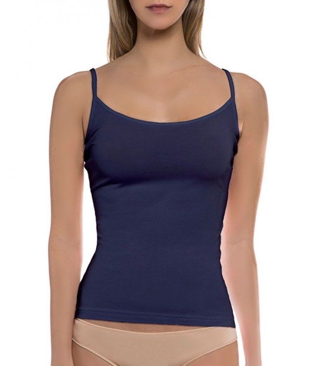 WALK WOMENS UNDERSHIRT w/ SPAGHETTI STRAP-BAMBOO- DARK BLUE